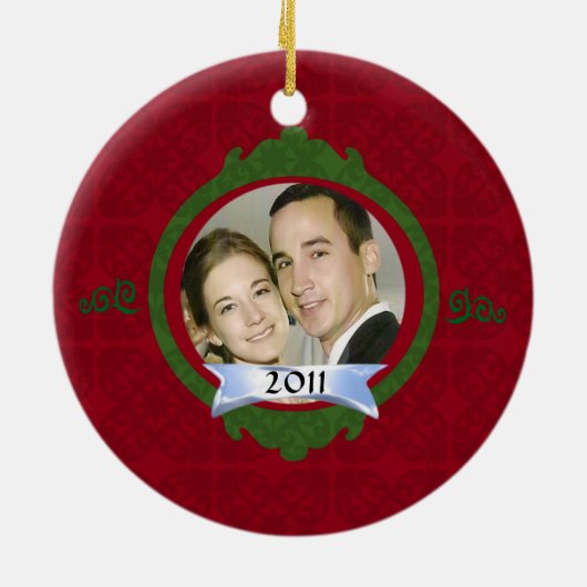 Onze eerste kerst samen foto Ornament (Achterkant)