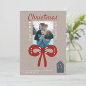 Onze eerste kerst samen foto paar groet kaart (Staand voorkant)