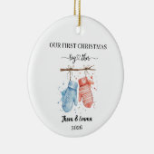 Onze eerste kerst samen getrouwd ornament (Rechts)