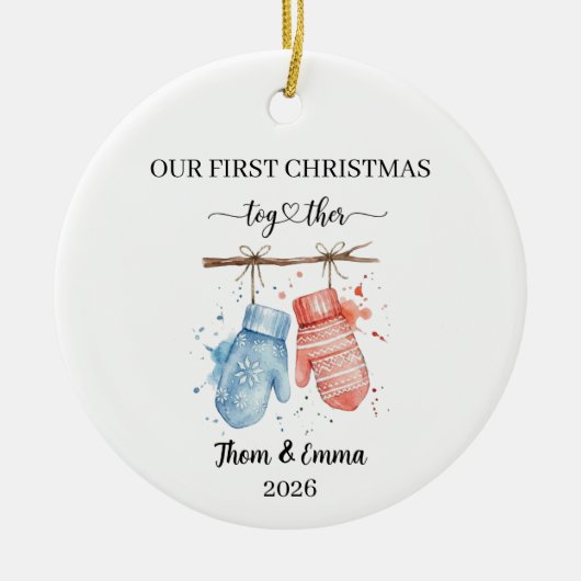 Onze eerste kerst samen getrouwd ornament (Voorkant)