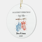 Onze eerste kerst samen getrouwd ornament (Links)