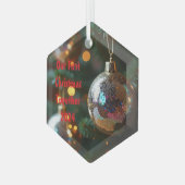 Onze eerste kerst samen  glas ornament (Voorkant links)