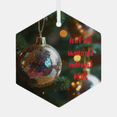 Onze eerste kerst samen  glas ornament (Achterkant)