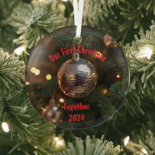 Onze eerste kerst samen  glas ornament (Insitu)