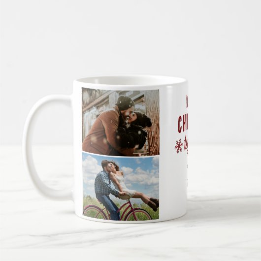 Onze eerste kerst samen Hart 2 foto's Koffiemok (Links)