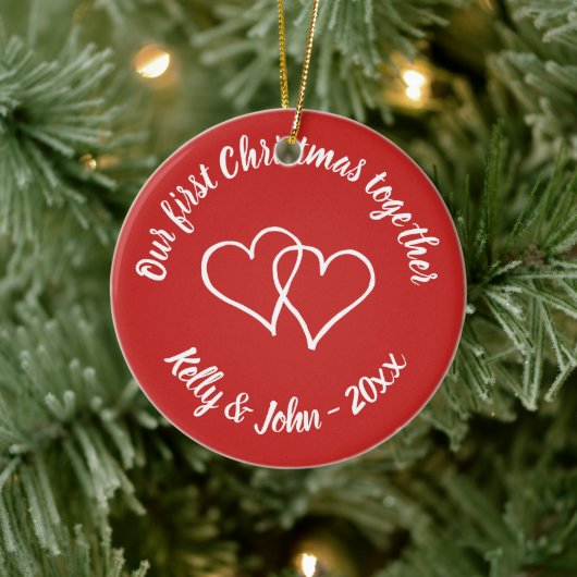 Onze eerste kerst samen koppel boom ornament (Boom)