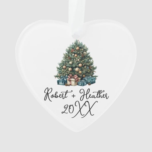 Onze eerste kerst samen koppels Git Keepsake Ornament (achterkant)