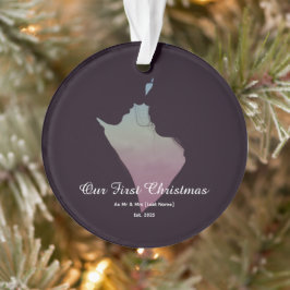 Onze eerste kerst samen meneer en mevrouw Silhouet Ornament