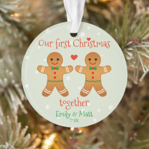 Onze eerste kerst samen met Cute Gingerbrood manne Ornament