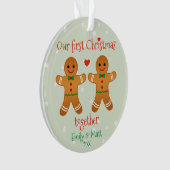 Onze eerste kerst samen met Cute Gingerbrood manne Ornament (voorkant)