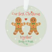 Onze eerste kerst samen met Cute Gingerbrood manne Ornament (voorkant)