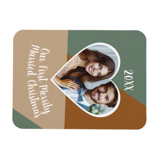 Onze eerste kerst samen met een aangepaste foto magneet (Horizontaal)