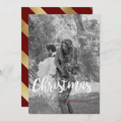 Onze eerste kerst samen | Moderne fotokaart Feestdagenkaart (Voorkant / Achterkant)