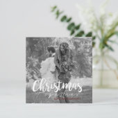 Onze eerste kerst samen | Moderne fotokaart Feestdagenkaart (Staand voorkant)