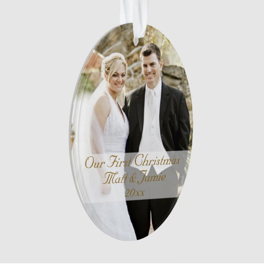 Onze eerste kerst samen ornament (voorkant)