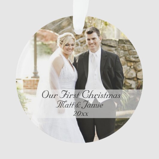 Onze eerste kerst samen ornament (voorkant)