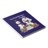 Onze eerste kerst samen | Pasgetrouwd sneeuwmannet Notitieblok (Schuin)