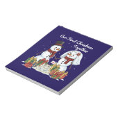 Onze eerste kerst samen | Pasgetrouwd sneeuwmannet Notitieblok (Linkerzijde)