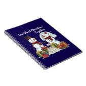 Onze eerste kerst samen | Pasgetrouwd sneeuwmannet Notitieboek (Rechterzijde)