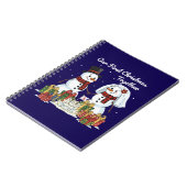 Onze eerste kerst samen | Pasgetrouwd sneeuwmannet Notitieboek (Linkerzijde)