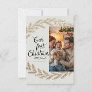 Onze Eerste Kerst Samen – Persoonlijk Bedankkaart
