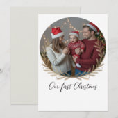 Onze Eerste Kerst Samen – Persoonlijk Feestdagenkaart (Voorkant / Achterkant)