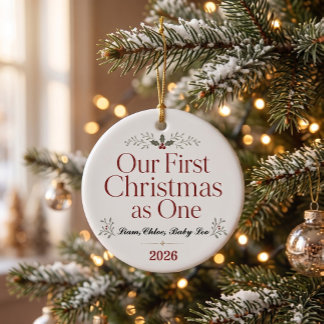''Onze eerste kerst samen'' Persoonlijk  Keramisch Ornament