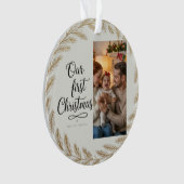 Onze Eerste Kerst Samen – Persoonlijk Ornament (voorkant)