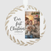 Onze Eerste Kerst Samen – Persoonlijk Ornament (achterkant)