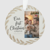Onze Eerste Kerst Samen – Persoonlijk Ornament (voorkant)