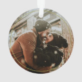 Onze Eerste Kerst Samen Sneeuwvlokken Ornament (achterkant)