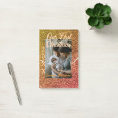 Onze eerste kerst sinaasappel rode glitters foto j post-it® notes (Kantoor)