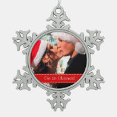 Onze eerste kerst tin sneeuwvlok ornament (Voorkant)
