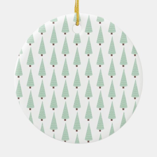 Onze eerste kerst trouwde met Mr & Mrs Green Tree Keramisch Ornament (Achterkant)