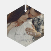 Onze eerste kerst verloofd glas Ornament (Achterkant)