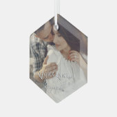 Onze eerste kerst verloofd glas Ornament (Voorkant links)