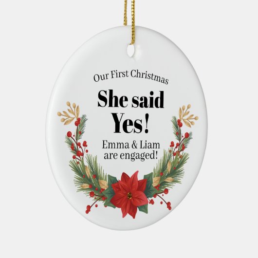 Onze eerste kerst verloofd Ornament  (Rechts)