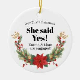 Onze eerste kerst verloofd Ornament 