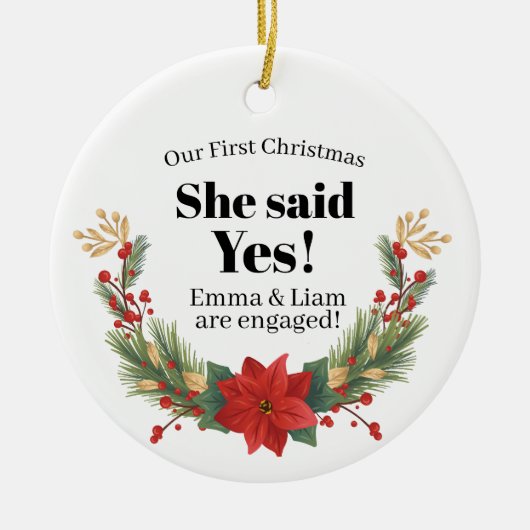 Onze eerste kerst verloofd Ornament (Voorkant)