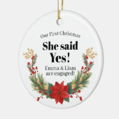 Onze eerste kerst verloofd Ornament (Links)