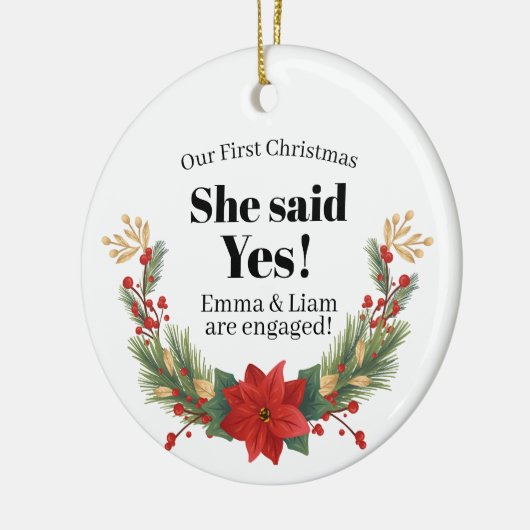 Onze eerste kerst verloofd Ornament  (Links)