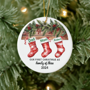 Onze eerste kerst verloofd Vakantieceramiek Keramisch Ornament
