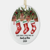 Onze eerste kerst verloofd | Vakantieceramiek Keramisch Ornament (Rechts)