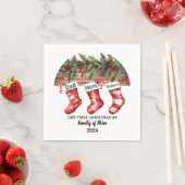 Onze eerste kerst verloofd | Vakantieceramiek Servet (Insitu)