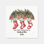 Onze eerste kerst verloofd | Vakantieceramiek Servet (Voorkant)