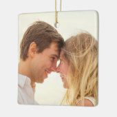 Onze eerste kerst verloofd vrolijk geschenk keramisch ornament (Links)