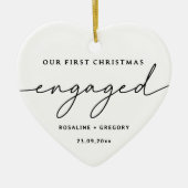 Onze eerste kerst verloofde aandenken keramisch ornament (Voorkant)