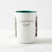 Onze eerste kerst verloofde foto's op maat mok (Midden)