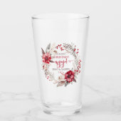 Onze eerste kerst verloofde krans glas (Voorkant)