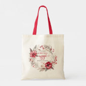 Onze eerste kerst verloofde krans tote bag (Achterkant)
